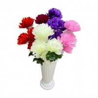 Декоративные цветы "Астра", пластик, ткань, цвета в ассортименте, 7шт/букет, 80см