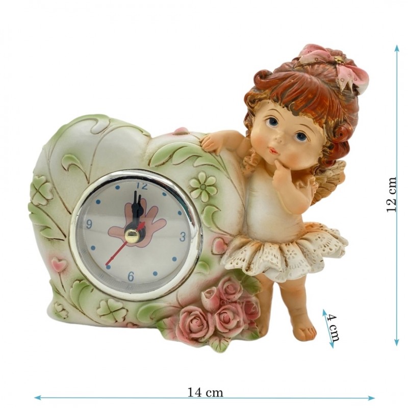 PLA17136  (1-48) Часы с девочкой 14*4*13см