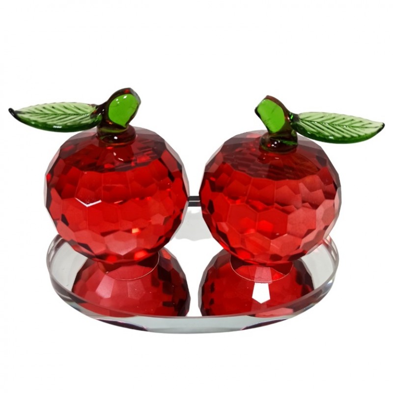 YW-041535 (48) Яблоки красные, стекло, 11*7*7см