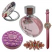 Набор подарочный NS-702 женский, косметичка, зеркало, часы, брошь, туалетная вода 29*4,5*25см