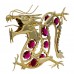 Фигурка Дракон с красными хрусталиками Swarovski, 13,5*6,5*11см (3371/ 1)