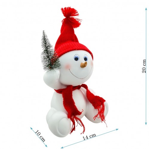 LR-1418  (16) Снеговик в шапке и шарфе 14*10*20см
