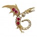 Фигурка Дракон , с красными хрусталиками Swarovski, 15,5*8*13см (3568/ 1)