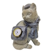 Фигура "Кошка с часами", 13*11*19см, ACL13007