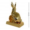 Фигурка Кролик позолоченный с пожеланием СЧАСТЬЯ и монеткойй