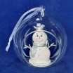 Новогодний стеклянный шар со снеговиком, 8*7*9см, KEN78350