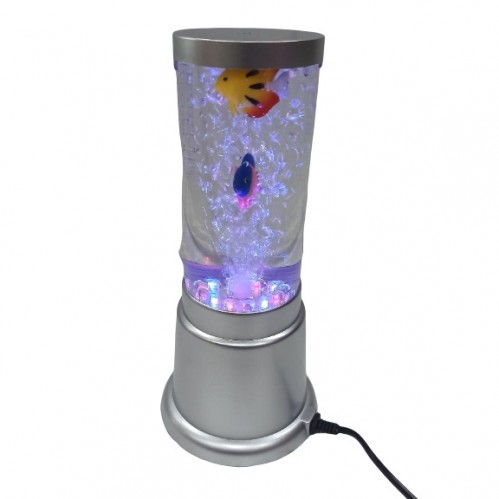 Лампа аквариум с рыбками  A16  (24) 40см, d=8см, с LED подсветкой