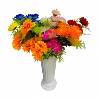 Декоративные цветы "Пионы", пластик, ткань, 7шт/букет, 65см